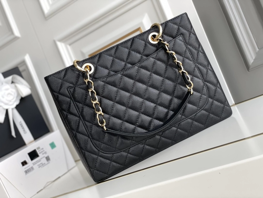 Large Chanel Lychee Leather Caviar Grand Shopping Tote GST Bag - Luxury Bags - 6
