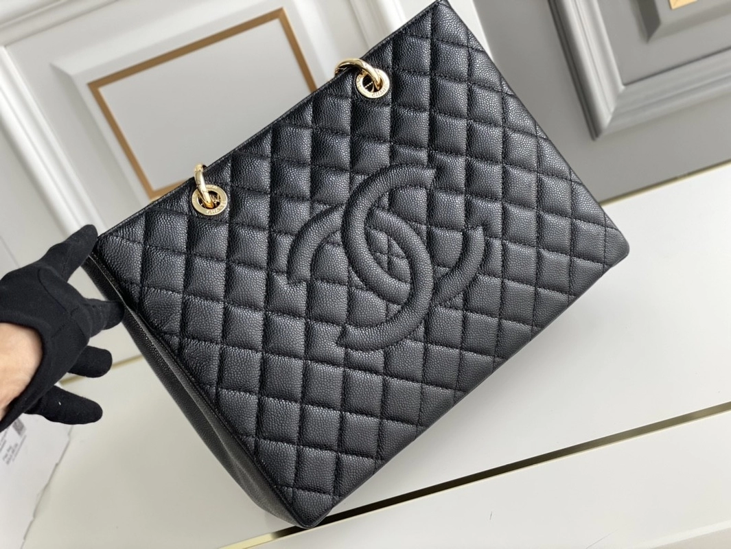 Large Chanel Lychee Leather Caviar Grand Shopping Tote GST Bag - Luxury Bags - 7
