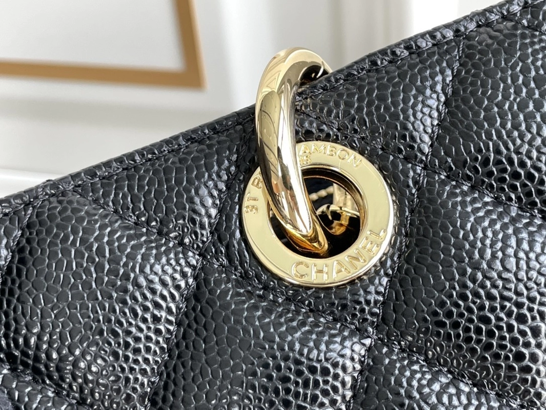 Large Chanel Lychee Leather Caviar Grand Shopping Tote GST Bag - Luxury Bags - 4